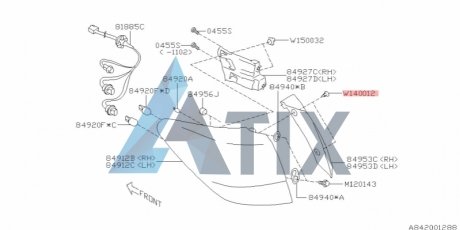 Крепеж SUBARU 909140012