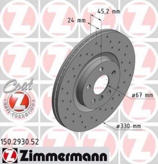 Диск гальмівний SPORT Z ZIMMERMANN 150293052