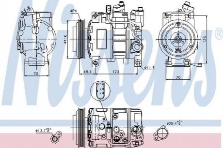 Компресор кондиціонера NISSENS 89049