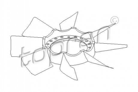 Крыльчатка вентилятора, охлаждение двигателя TOPRAN / HANS PRIES 111409