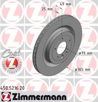 Тормозной диск ZIMMERMANN 450521620