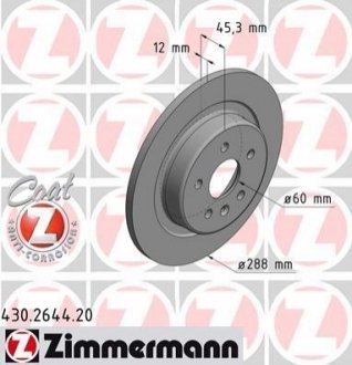 Тормозной диск ZIMMERMANN 430264420