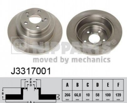 ДИСК ТОРМОЗНОЙ SUBARU NIPPARTS J3317001