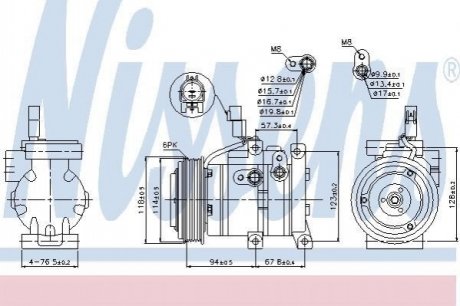 Компресор кондиціонера NISSENS 89533