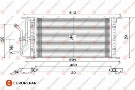РАДІАТОР КОНДИЦІОНЕРА EUROREPAR 1609637480