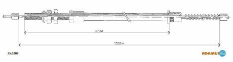 Трос ручного тормоза ADRIAUTO 35.0208 (фото 1)