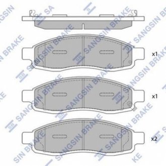 Кт. Гальмiвнi колодки Hi-Q (SANGSIN) SP1455