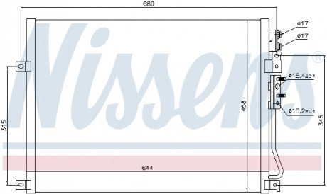 Конденсер JP COMMANDER(05-)3.0 CRD(+)[OE 55116928AA] NISSENS 94931