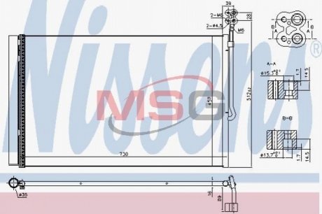 Радіатор кондиціонера NISSENS 940415