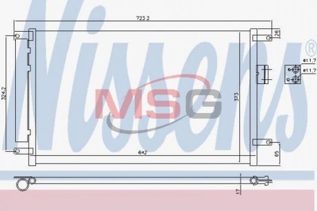 Радіатор кондиціонера NISSENS 940424