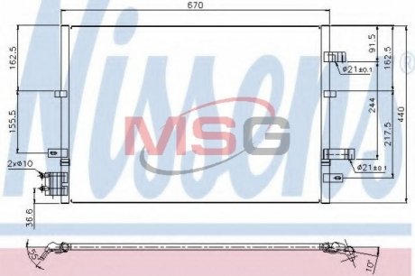 Конденсер FD MONDEO III(00-)1.8 i 16V(+)[OE 1222758] NISSENS 94777