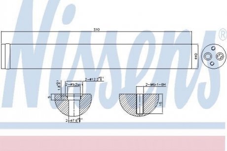 Осушитель VW TRANSPORTER T4(90-)1.9 TD(+)[OE 7D0.820.191] NISSENS 95342