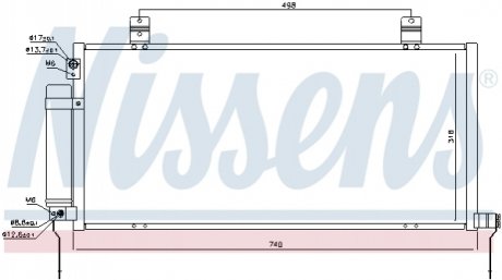 Конденсер MT GALANT(06-)2.4 GDI[OE MR958343] NISSENS 940164