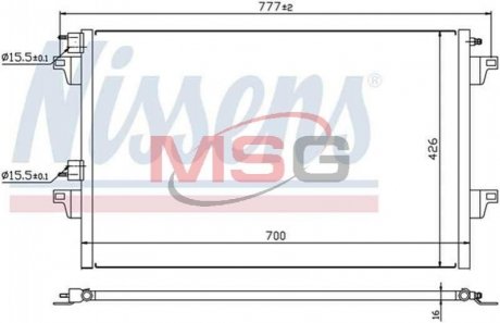 Радіатор кондиціонера First Fit NISSENS 940153 (фото 1)