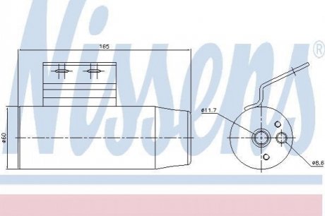 Осушитель DODGE CARAVAN(96-)2.4 i (+)[OE 4682592] NISSENS 95124 (фото 1)