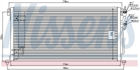 Конденсер MT LANCER(96-)2.0 i 16V TURBO(+)[OE MN134204] NISSENS 940439