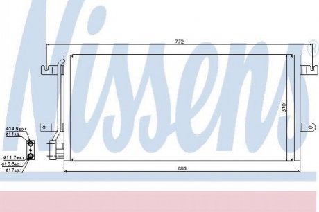 Радіатор кондиціонера NISSENS 94524