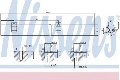 Осушитель кондиционера NISSENS 95596