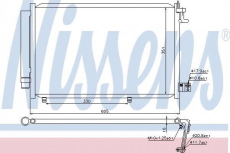 Радіатор кондиціонера First Fit NISSENS 940108