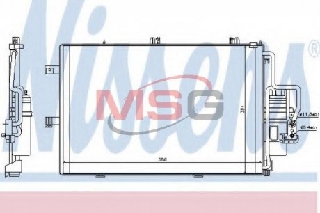 Конденсер OP COMBO(00-)1.2 i 16V(+)[OE 1850 092] NISSENS 94721