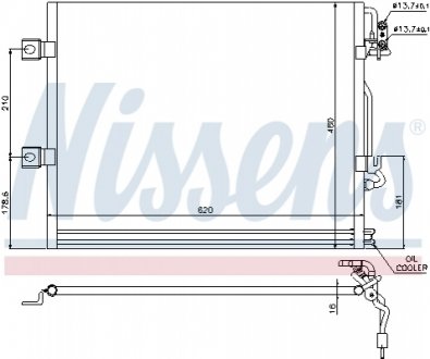 Конденсер MB CL W 216(05-)CL 500(+)[OE 221 500 05 54] NISSENS 94858 (фото 1)