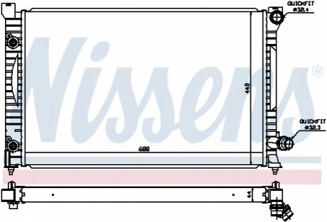 Радіатор охолодження NISSENS 60424