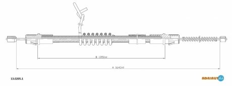 Трос ручного гальма ADRIAUTO 13.0205.1 (фото 1)