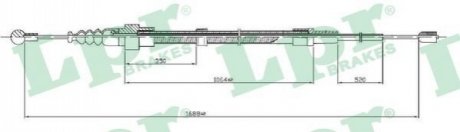 Трос ручного гальма LPR C0953B