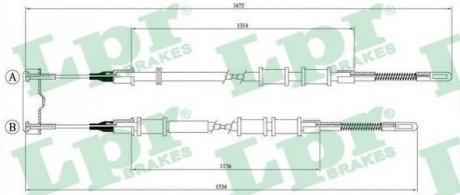 Тросик стояночного тормоза LPR C0559B