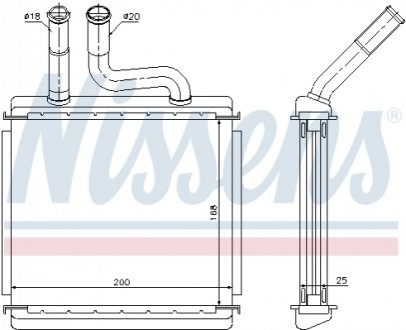 Радиатор отопителя CHEVROLET TACUMA (00-) NISSENS 76507