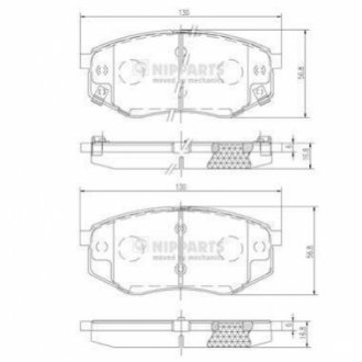 Гальмівні колодки NIPPARTS N3600545 (фото 1)