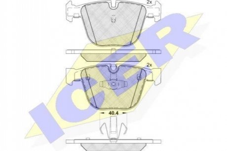 Колодки тормозные ICER 181896 (фото 1)