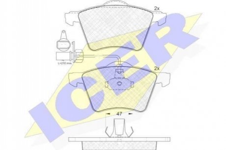 Колодки тормозные ICER 141350
