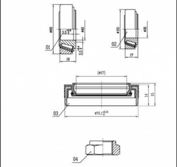 Подшипник ступицы колеса, к-кт. STARLINE LO 03429