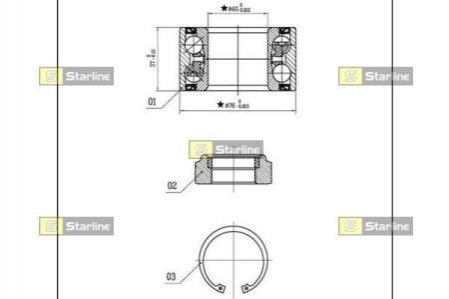 Підшипник колісний STARLINE LO 03432