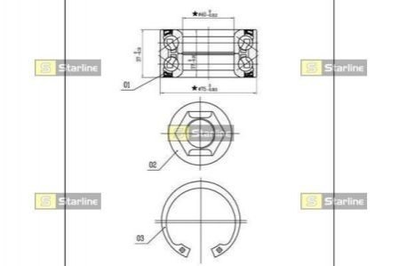 Підшипник колісний STARLINE LO 01480