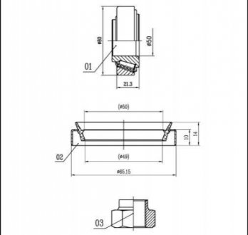 Подшипник ступицы колеса, к-кт. STARLINE LO 01444