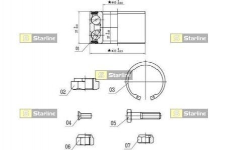 Підшипник колісний STARLINE LO 01491