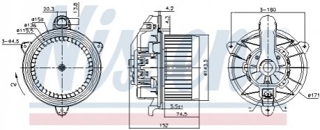 Вентилятор салону NISSENS 87495