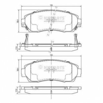 Колодки ПЕР торм NIPPARTS N3604073