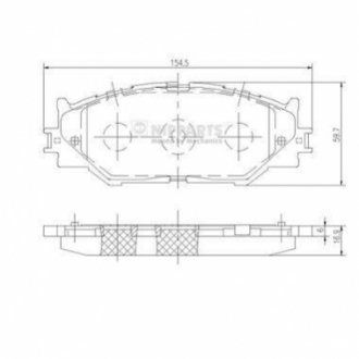 Гальмівні колодки NIPPARTS N3602128