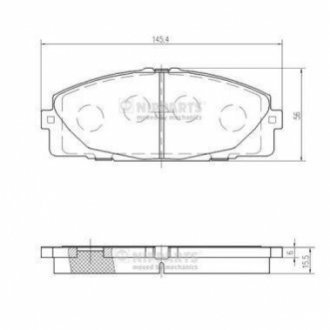 Гальмівні колодки NIPPARTS N3602144