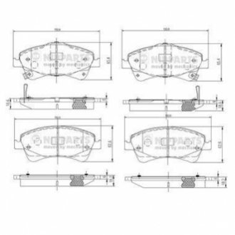 Гальмівні колодки NIPPARTS N3602133