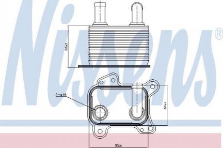 Масляный радиатор двигательное масло NISSENS 90825 (фото 1)
