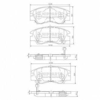 Гальмівні колодки NIPPARTS J3605027 (фото 1)