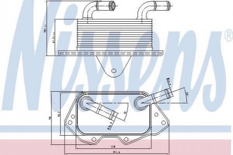 Радиатор маслянный AUDI A4, A6. VW TOUAREG NISSENS 90662 (фото 1)