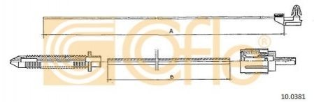 Трос акселератора COFLE 10.0381