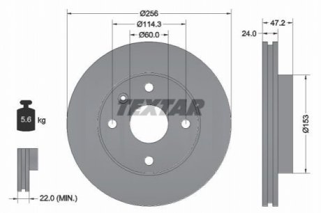 Гальмівний диск TEXTAR 92133600 (фото 1)