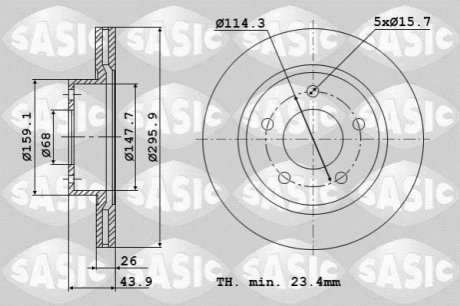 Диски гальмівні SASIC 6104020