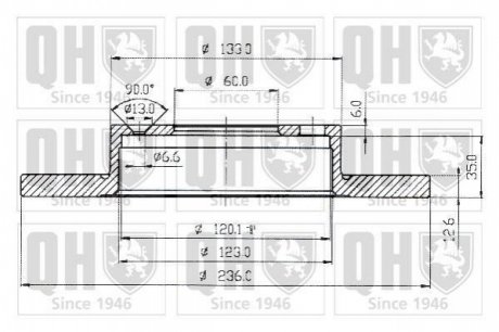 Гальмiвнi диски QUINTON HAZELL BDC3388